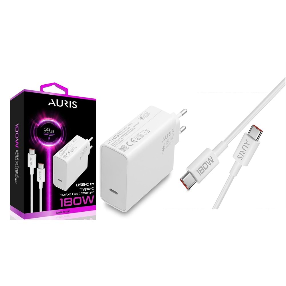 Auris 180W Usb to Type-C Şarj Seti